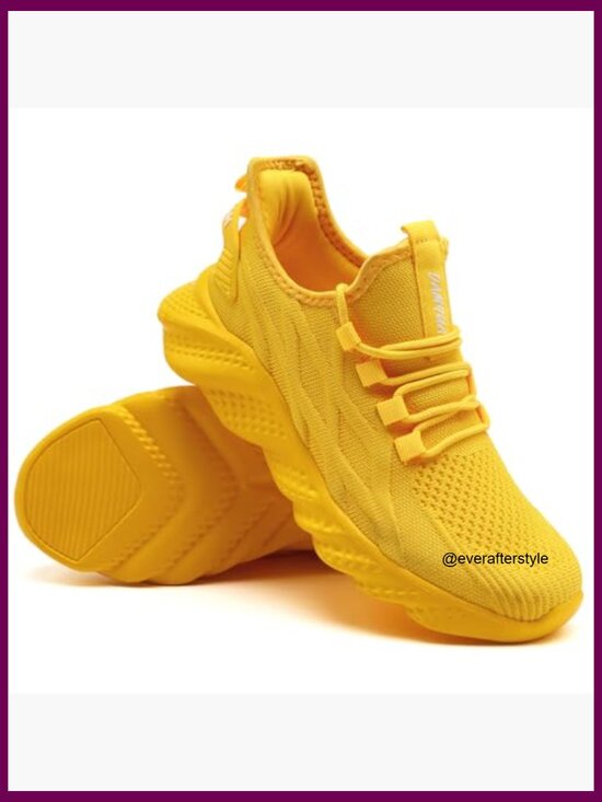 Men\'s Athletic Shoes Lightweight Breathable Mesh Fabric Non-Slip Walking Running main image 4
